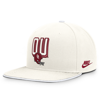 Men's Nike  White Oklahoma Sooners Legacy Letter & Mascot Pro Snapback Hat