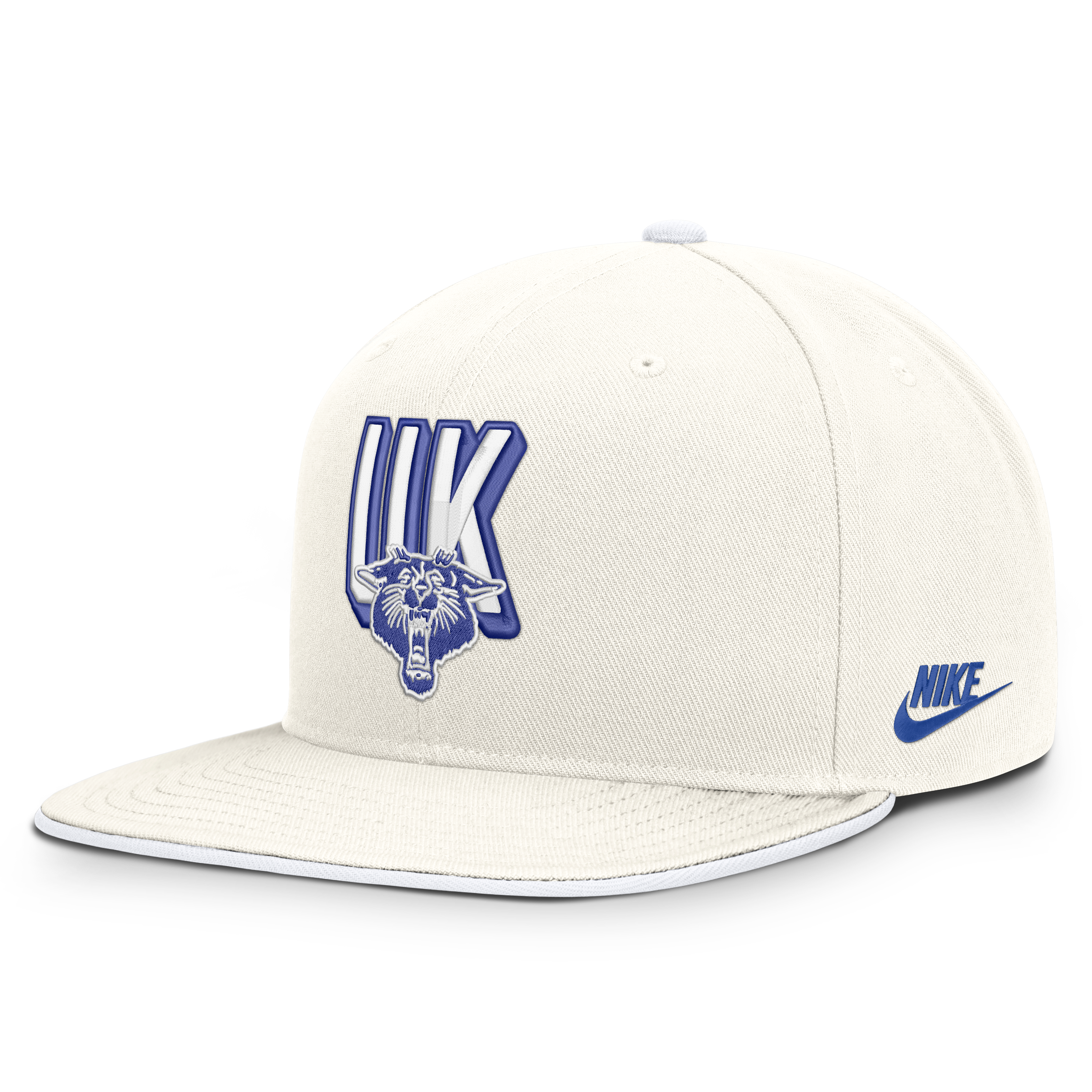 Men's Nike  White Kentucky Wildcats Legacy Letter & Mascot Pro Snapback Hat