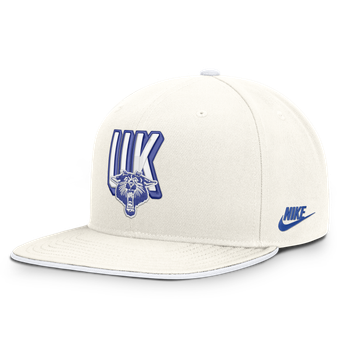 Men's Nike  White Kentucky Wildcats Legacy Letter & Mascot Pro Snapback Hat