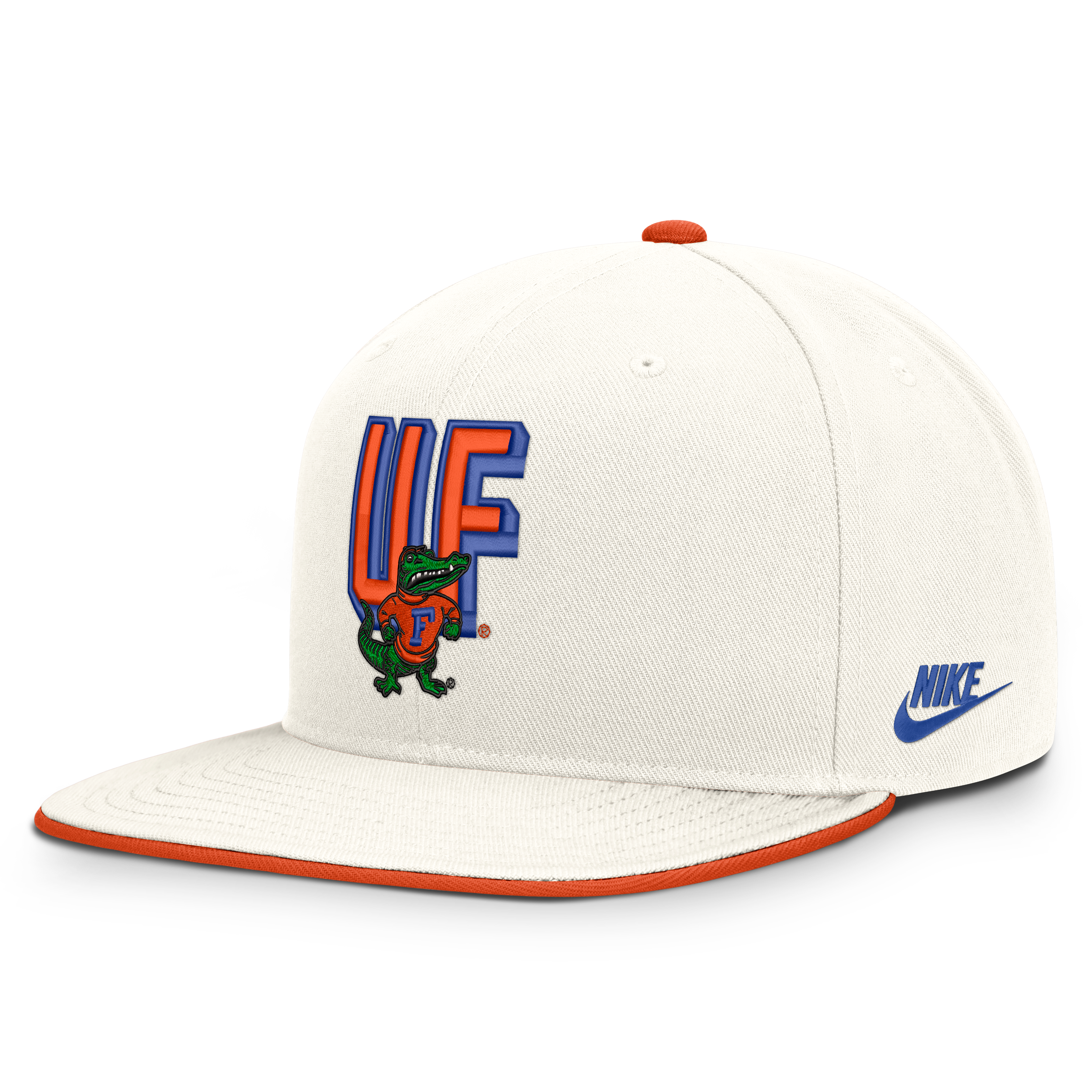 Men's Nike  White Florida Gators Legacy Letter & Mascot Pro Snapback Hat