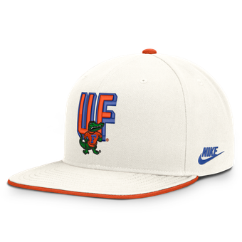 Men's Nike  White Florida Gators Legacy Letter & Mascot Pro Snapback Hat