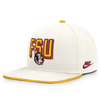 Men's Nike  White Florida State Seminoles Legacy Letter & Mascot Pro Snapback Hat