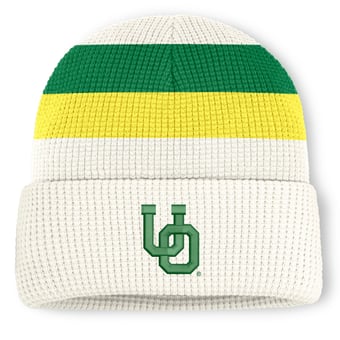 Unisex Nike  White Oregon Ducks Legacy Letter Cuffed Knit Hat