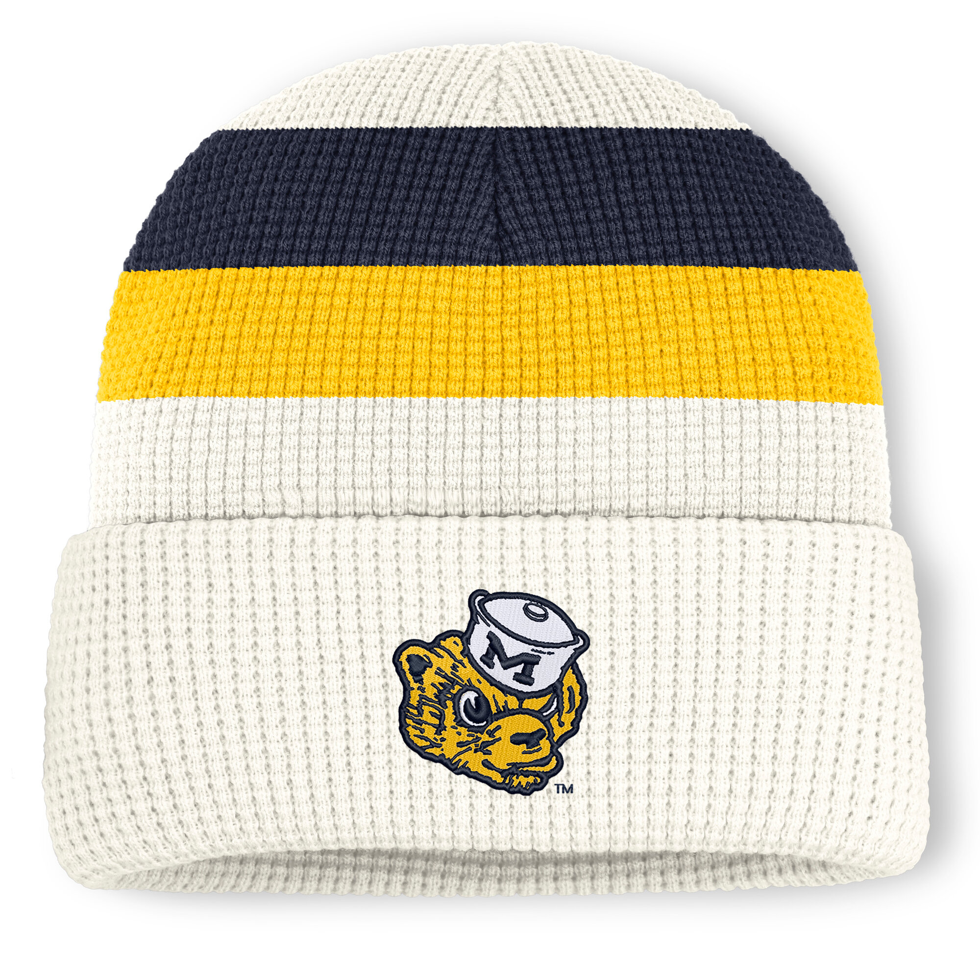 Unisex Nike  White Michigan Wolverines Legacy Letter Cuffed Knit Hat
