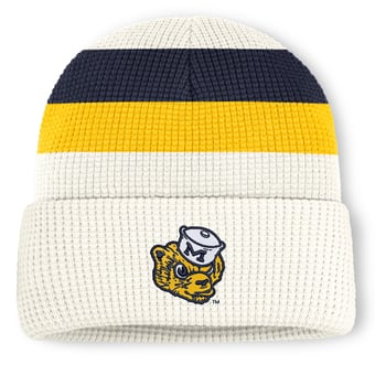 Unisex Nike  White Michigan Wolverines Legacy Letter Cuffed Knit Hat
