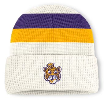 Unisex Nike  White LSU Tigers Legacy Letter Cuffed Knit Hat
