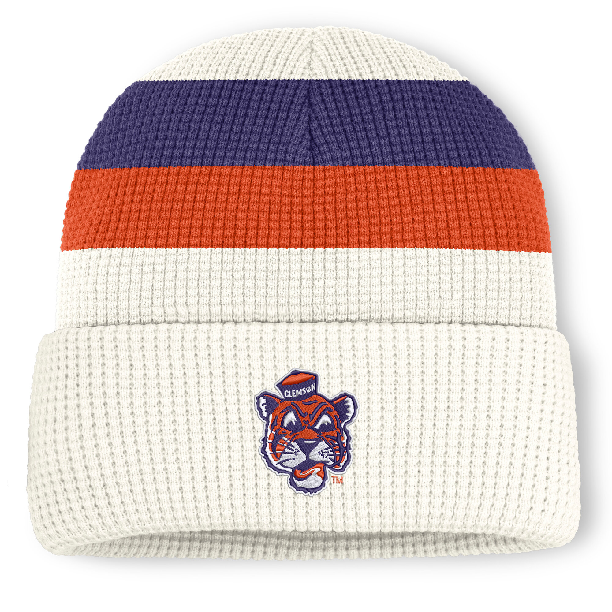 Unisex Nike  White Clemson Tigers Legacy Letter Cuffed Knit Hat