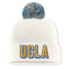 Unisex Nike White UCLA Bruins Letter Mascot Knit Hat with Pom
