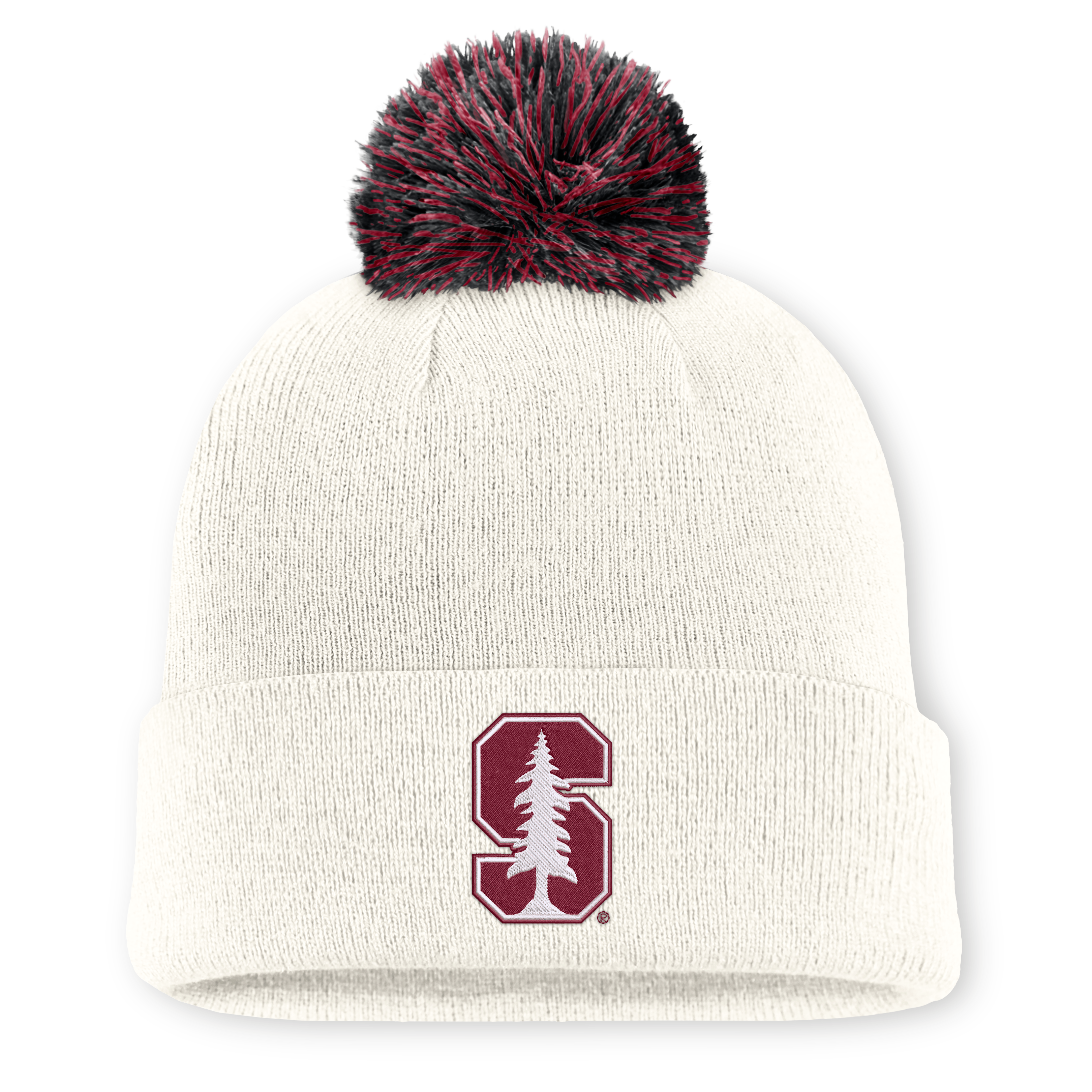 Unisex Nike White Stanford Cardinal Letter Mascot Knit Hat with Pom