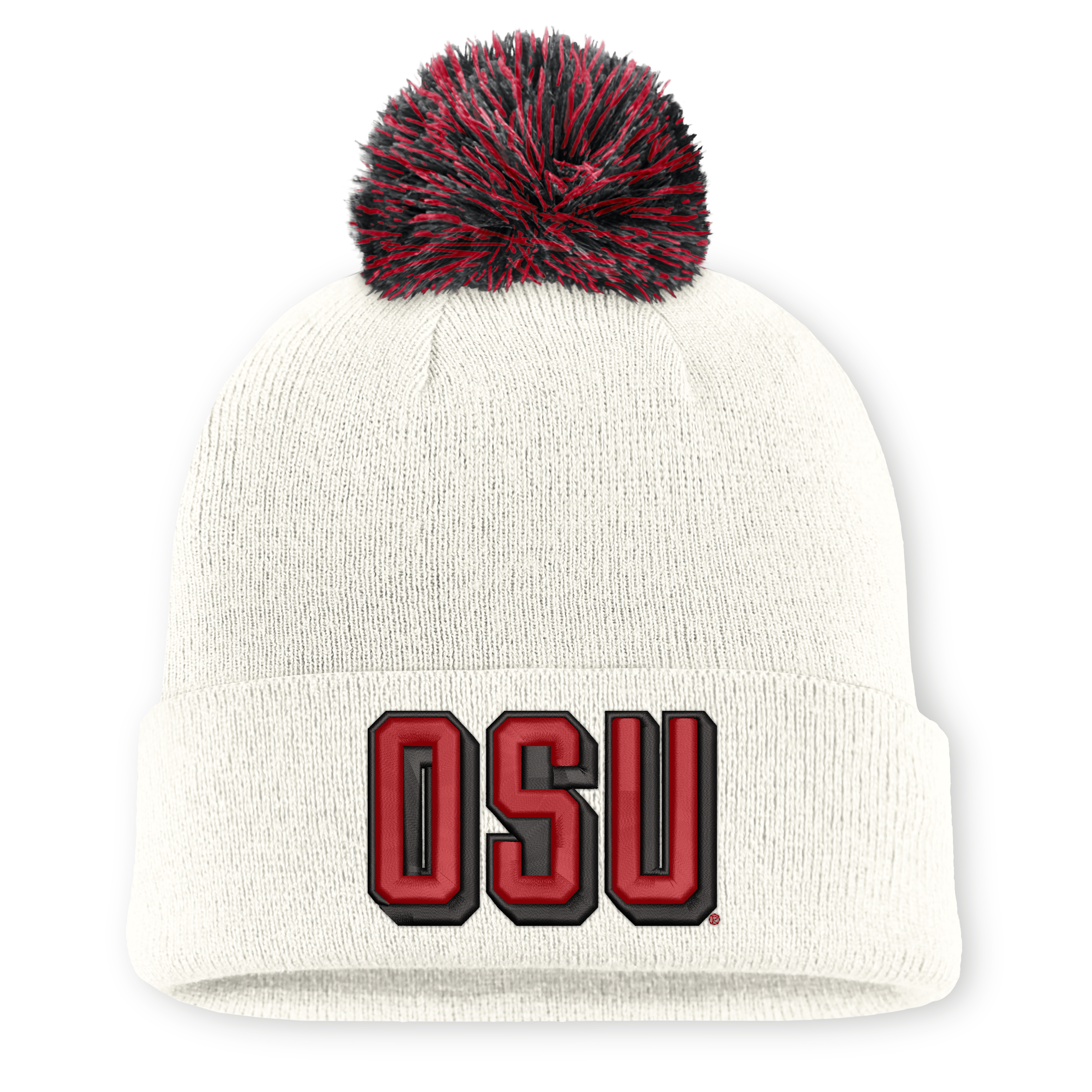 Unisex Nike White Ohio State Buckeyes Letter Mascot Knit Hat with Pom