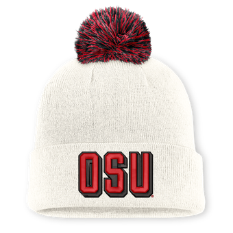 Unisex Nike White Ohio State Buckeyes Letter Mascot Knit Hat with Pom