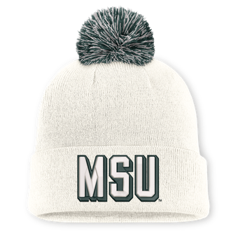 Unisex Nike Michigan State Spartans Letter Mascot Knit Hat with Pom