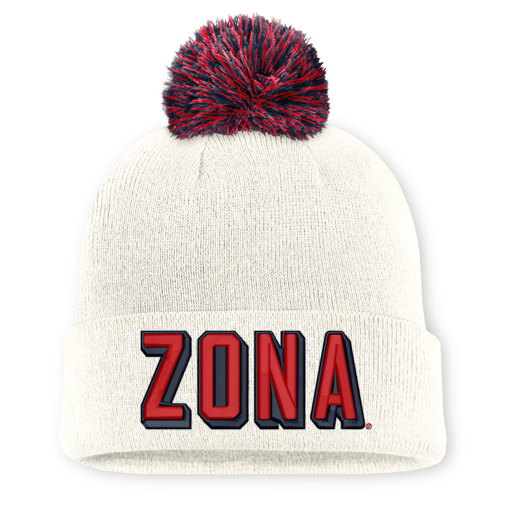 Unisex Nike White Arizona Wildcats Letter Mascot Knit Hat with Pom