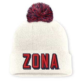 Unisex Nike White Arizona Wildcats Letter Mascot Knit Hat with Pom