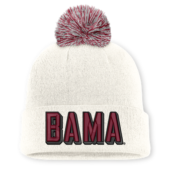Unisex Nike Alabama Crimson Tide Letter Mascot Knit Hat with Pom