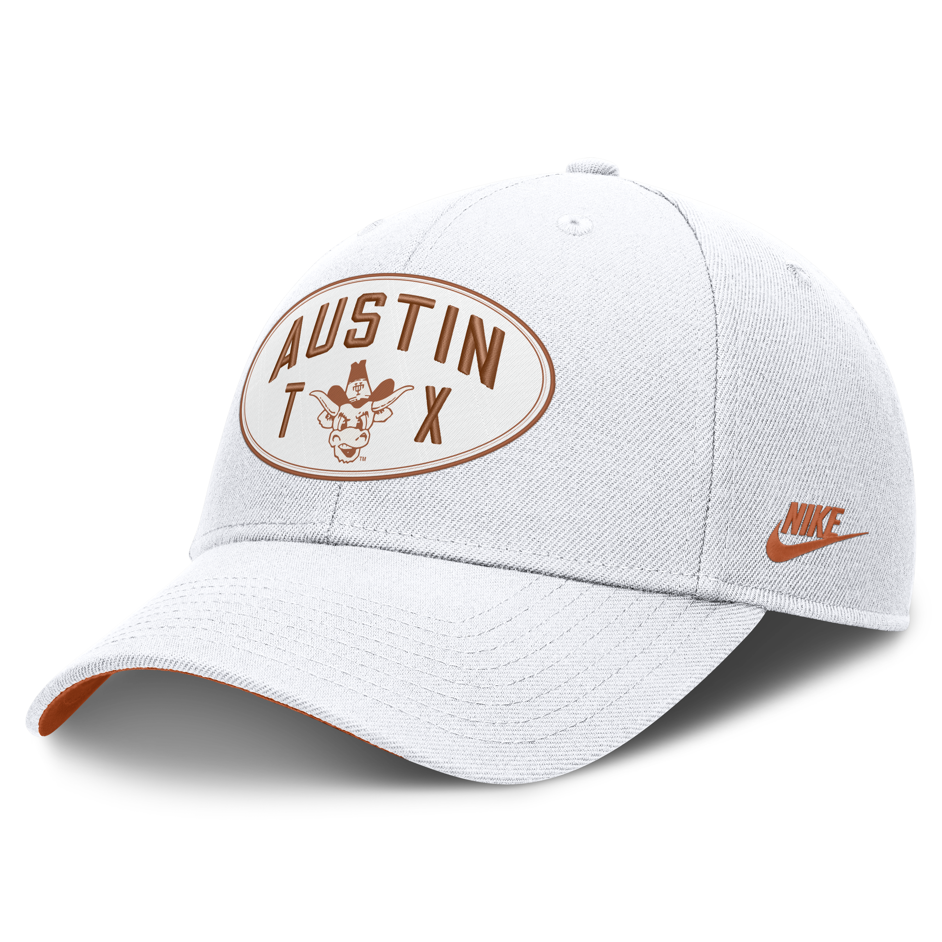 Unisex Nike White Texas Longhorns Legacy Letter & Location Rise Adjustable Hat