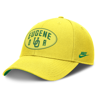 Unisex Nike  Yellow Oregon Ducks Legacy Letter & Location Rise Adjustable Hat