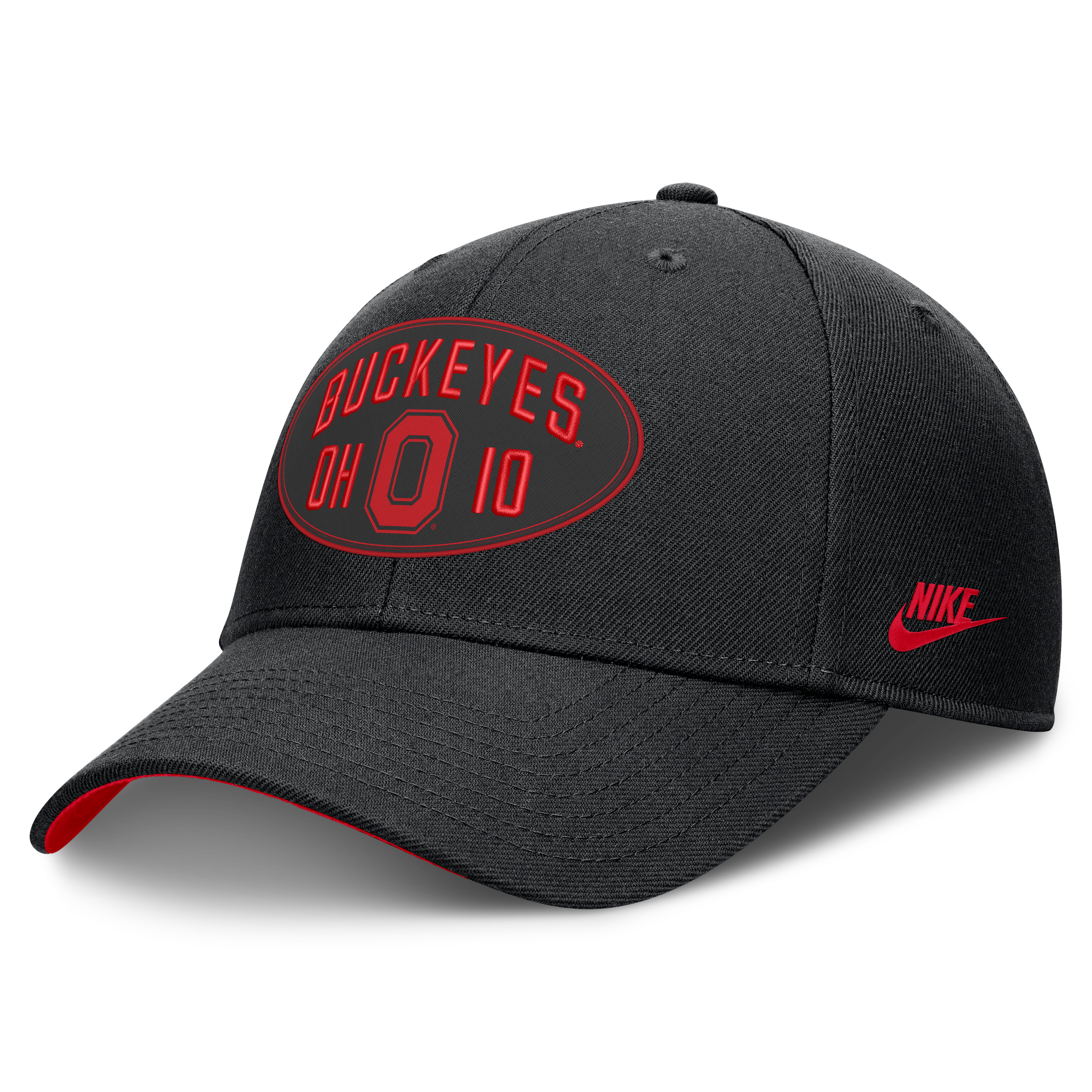 Unisex Nike  Black Ohio State Buckeyes Legacy Letter & Location Rise Adjustable Hat