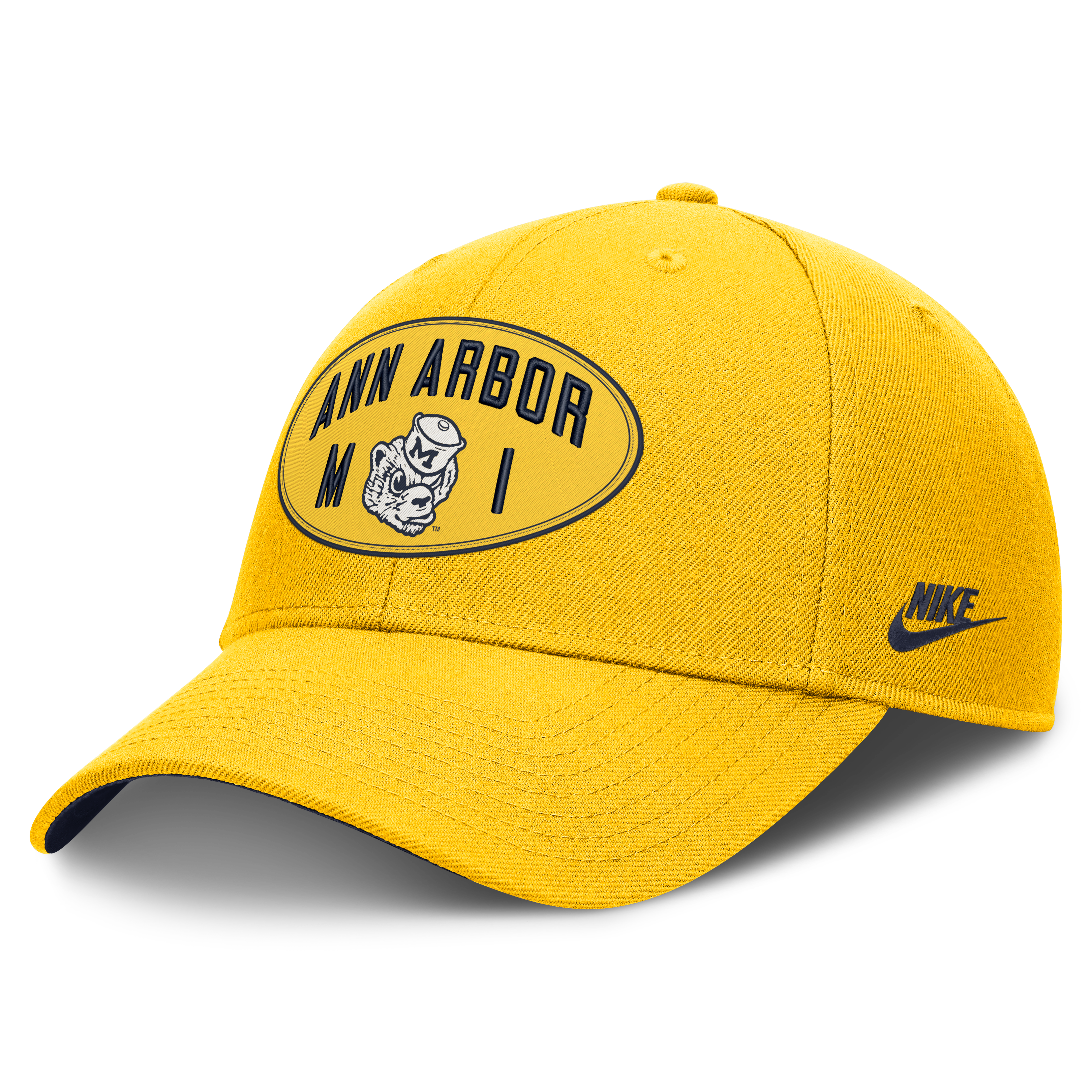 Unisex Nike Maize Michigan Wolverines Legacy Letter & Location Rise Adjustable Hat