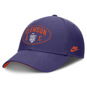 Unisex Nike  Purple Clemson Tigers Legacy Letter & Location Rise Adjustable Hat
