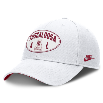 Unisex Nike  Off White Alabama Crimson Tide Legacy Letter & Location Rise Adjustable Hat