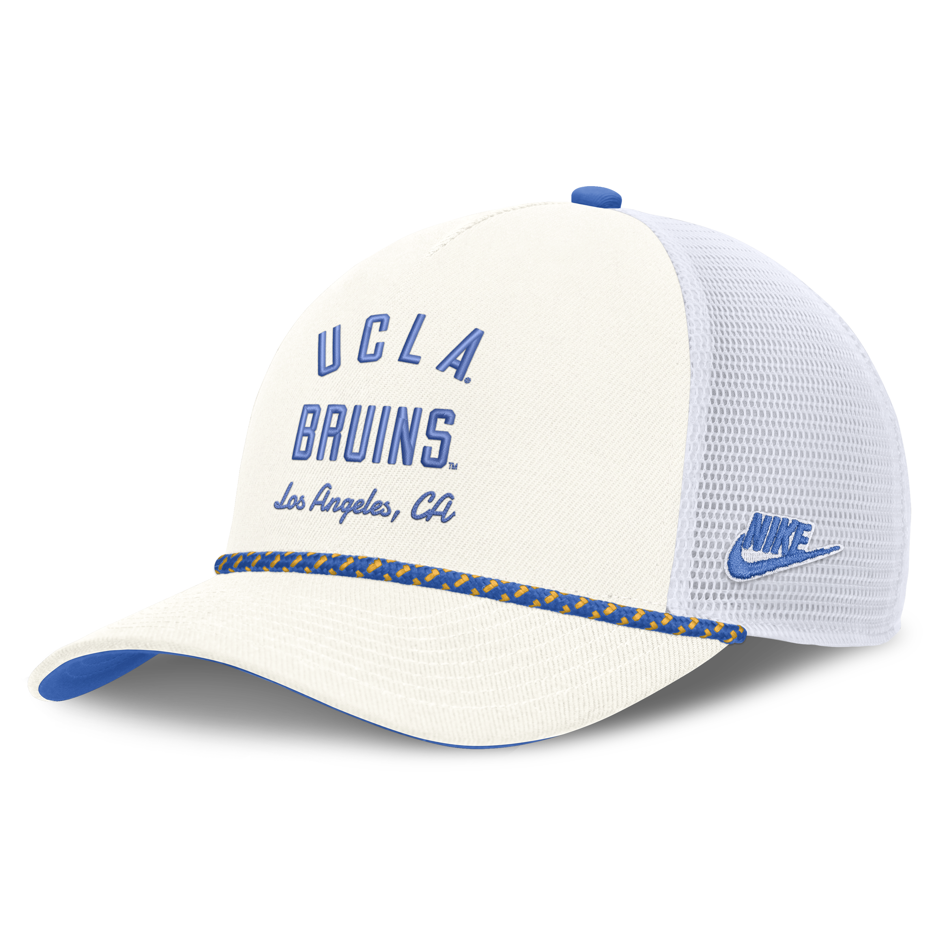 Unisex Nike White UCLA Bruins Mascot Rope Trucker Adjustable Hat