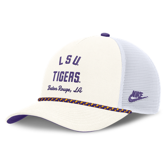 Unisex Nike White LSU Tigers Mascot Rope Trucker Adjustable Hat