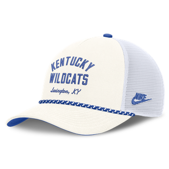 Unisex Nike White Kentucky Wildcats Mascot Rope Trucker Adjustable Hat