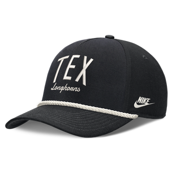 Unisex Nike Black Texas Longhorns Letter Rope Rise Adjustable Hat