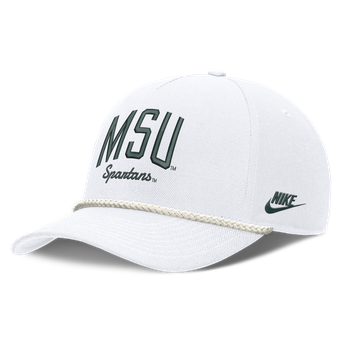 Unisex Nike White Michigan State Spartans Letter Rope Rise Adjustable Hat
