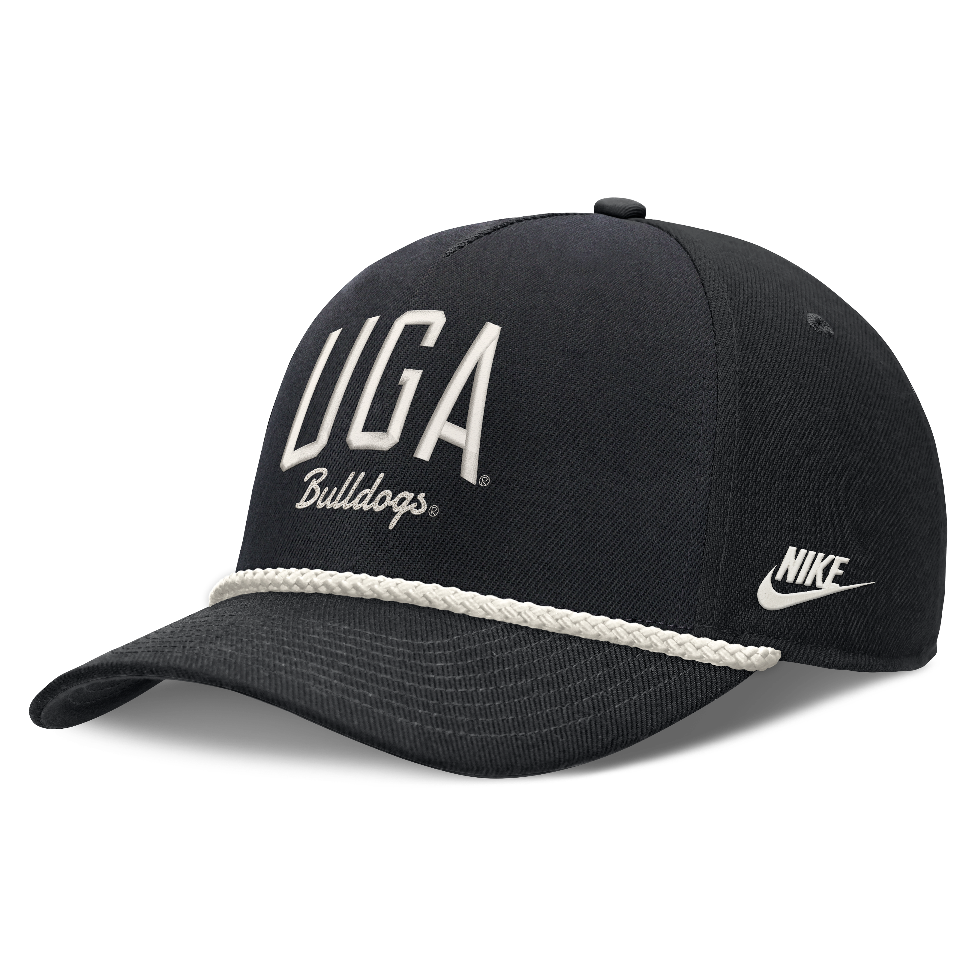 Unisex Nike Black Georgia Bulldogs Letter Rope Rise Adjustable Hat