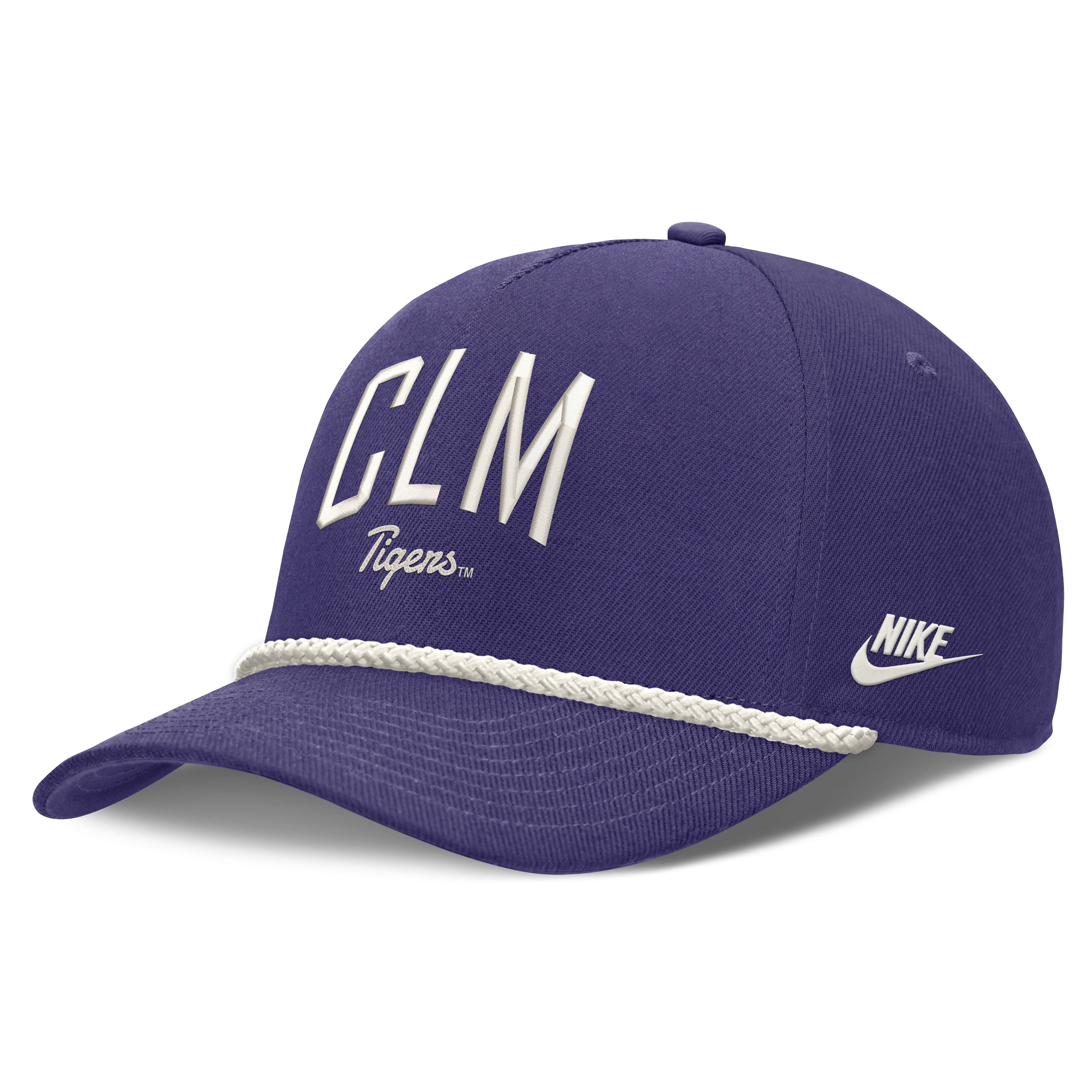 Unisex Nike Purple Clemson Tigers Letter Rope Rise Adjustable Hat