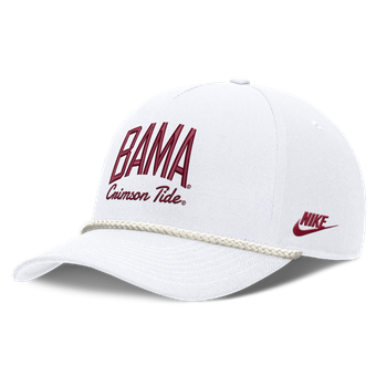 Unisex Nike White Alabama Crimson Tide Letter Rope Rise Adjustable Hat