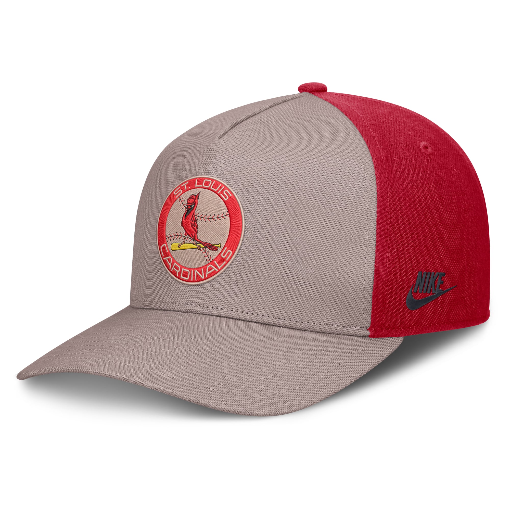 Men's Nike Light Brown/Red St. Louis Cardinals Cooperstown Rise A-Frame Adjustable Hat