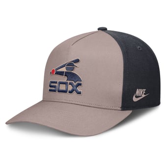 Men's Nike Light Brown/Navy Chicago White Sox Cooperstown Rise A-Frame Adjustable Hat
