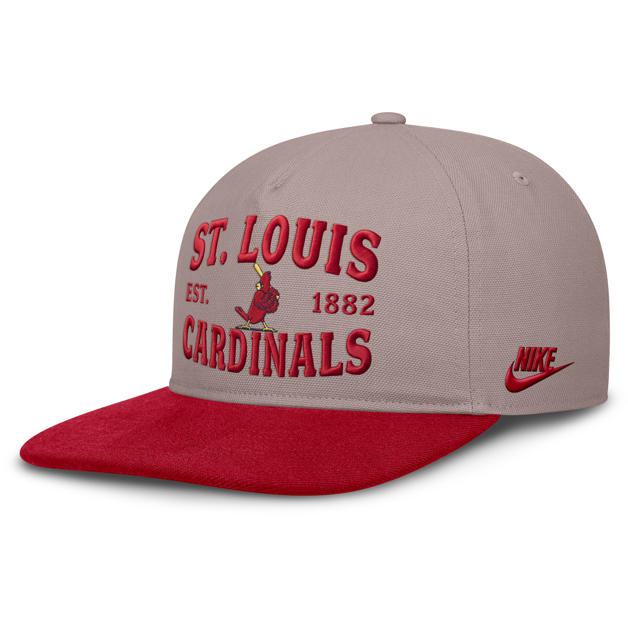 Men's Nike Light Brown/Red St. Louis Cardinals Cooperstown Pro 5-Panel Adjustable Hat