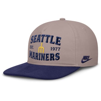 Men's Nike Light Brown/Royal Seattle Mariners Cooperstown Pro 5-Panel Adjustable Hat