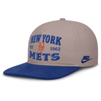 Men's Nike Light Brown/Royal New York Mets Cooperstown Pro 5-Panel Adjustable Hat