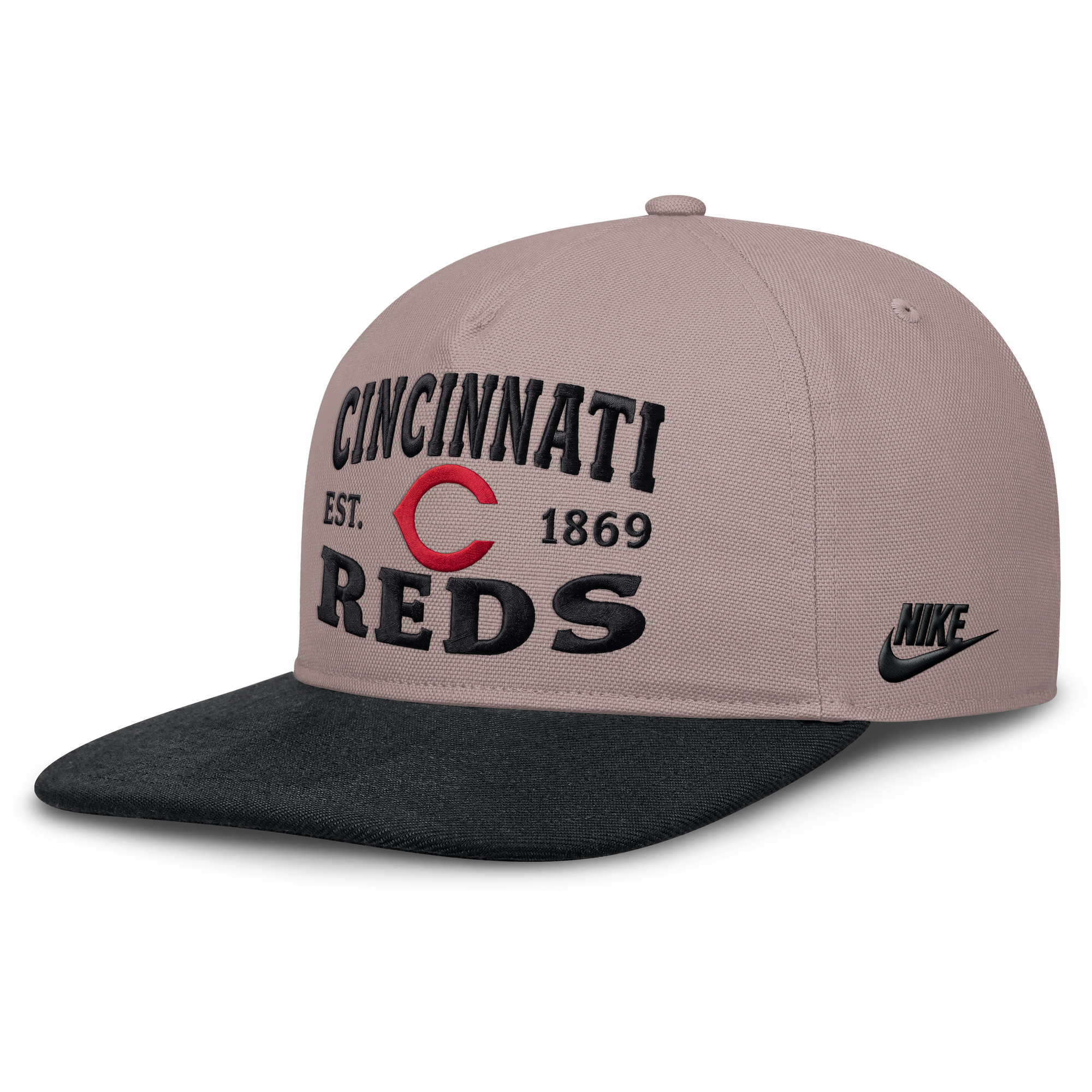 Men's Nike Light Brown/Black Cincinnati Reds Cooperstown Pro 5-Panel Adjustable Hat