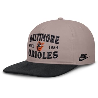 Men's Nike Light Brown/Black Baltimore Orioles Cooperstown Pro 5-Panel Adjustable Hat