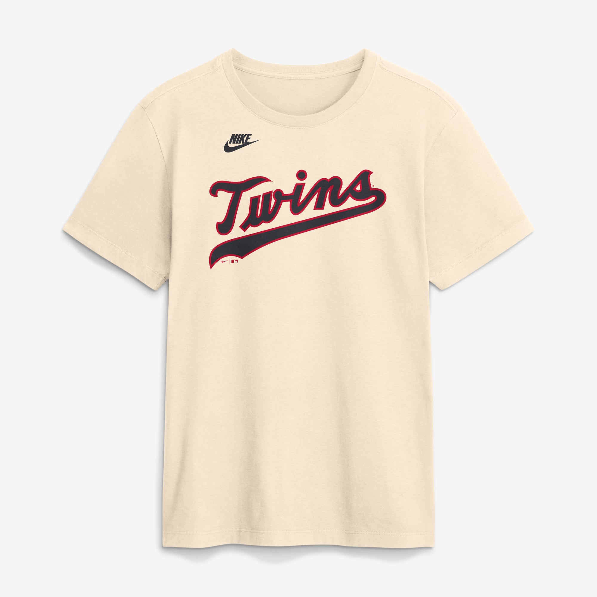 Men's Nike Cream Minnesota Twins 2026 Field of Dreams Wordmark T-Shirt