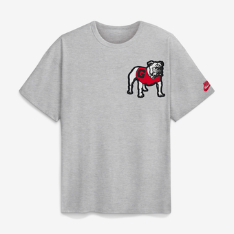 Men's Nike Heather Gray Georgia Bulldogs Legacy Logo Max90 T-Shirt