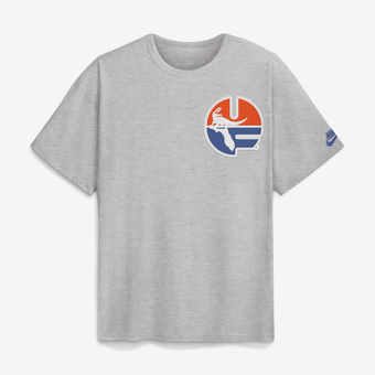 Men's Nike Heather Gray Florida Gators Legacy Logo Max90 T-Shirt