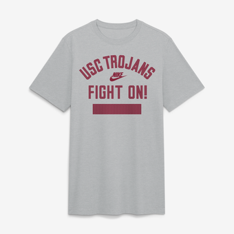 Men's Nike  Heather Gray USC Trojans Arch Wordmark Legacy Tri-Blend T-Shirt