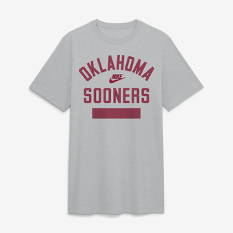 Men's Nike  Heather Gray Oklahoma Sooners Arch Wordmark Legacy Tri-Blend T-Shirt