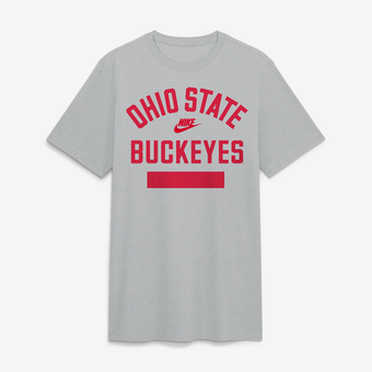 Men's Nike  Heather Gray Ohio State Buckeyes Arch Wordmark Legacy Tri-Blend T-Shirt