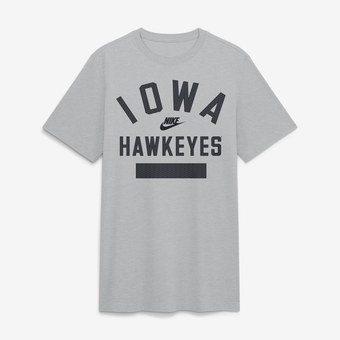 Men's Nike  Heather Gray Iowa Hawkeyes Arch Wordmark Legacy Tri-Blend T-Shirt
