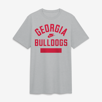 Men's Nike  Heather Gray Georgia Bulldogs Arch Wordmark Legacy Tri-Blend T-Shirt