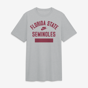 Men's Nike  Heather Gray Florida State Seminoles Arch Wordmark Legacy Tri-Blend T-Shirt