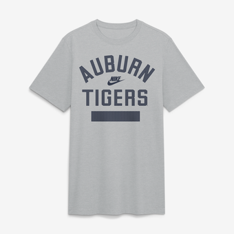 Men's Nike  Heather Gray Auburn Tigers Arch Wordmark Legacy Tri-Blend T-Shirt